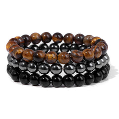 Men's Natural Stone Bead Bracelet