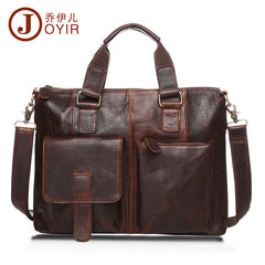 Men's Leather Briefcase with Handle