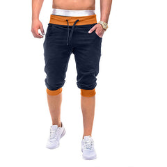 Men's Casual Cropped Trousers with Drawstring
