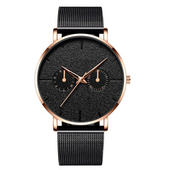 Men's Stylish Quartz Watch with Mesh Band