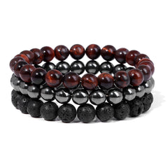 Men's Natural Stone Bead Bracelet