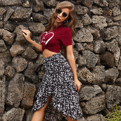 Women's Chiffon Floral Skirt