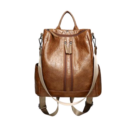 Fashionable Women's Textured Leather Backpack