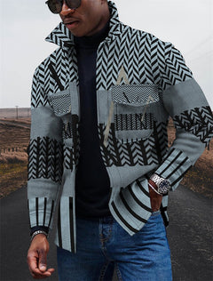 3D Printed Men's Lapel Fashion Jacket