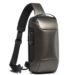 Men's Waterproof Carbon Brazing Crossbody Bag