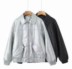 Women's Classic PU Leather Jacket