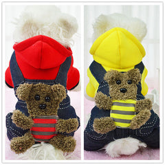 Thick Fleece Pet Jumpsuit with Four Legs for Pets