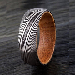 Men's Grey Ceramic Deer Antler Ring