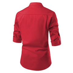 Men's Slim Fit Long Sleeve Dress Shirt