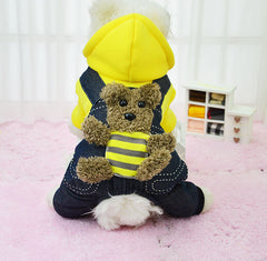 Thick Fleece Pet Jumpsuit with Four Legs for Pets