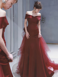 Wine Red Off-Shoulder Dress by TOAST Clothing