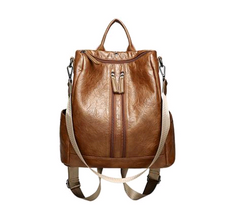 Fashionable Women's Textured Leather Backpack