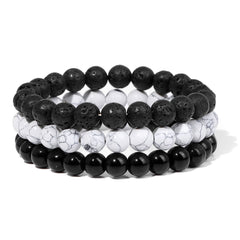 Men's Natural Stone Bead Bracelet