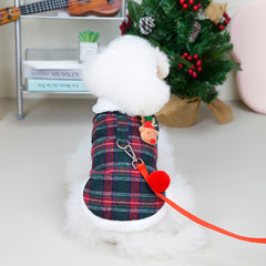 Christmas Plaid Vest for Pets - Two-Leg Cotton Clothing