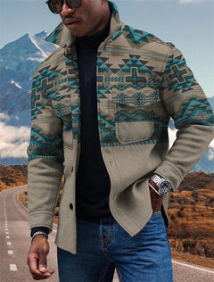 3D Printed Men's Lapel Fashion Jacket