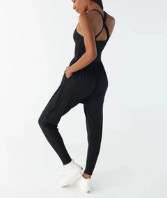 U-Neck Loose Jumpsuit