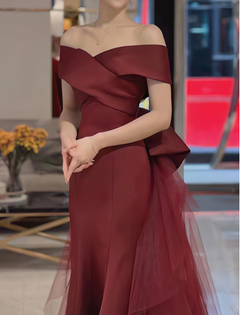 Wine Red Off-Shoulder Dress by TOAST Clothing