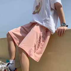 Men's New Loose Quarter Printed Beach Pants