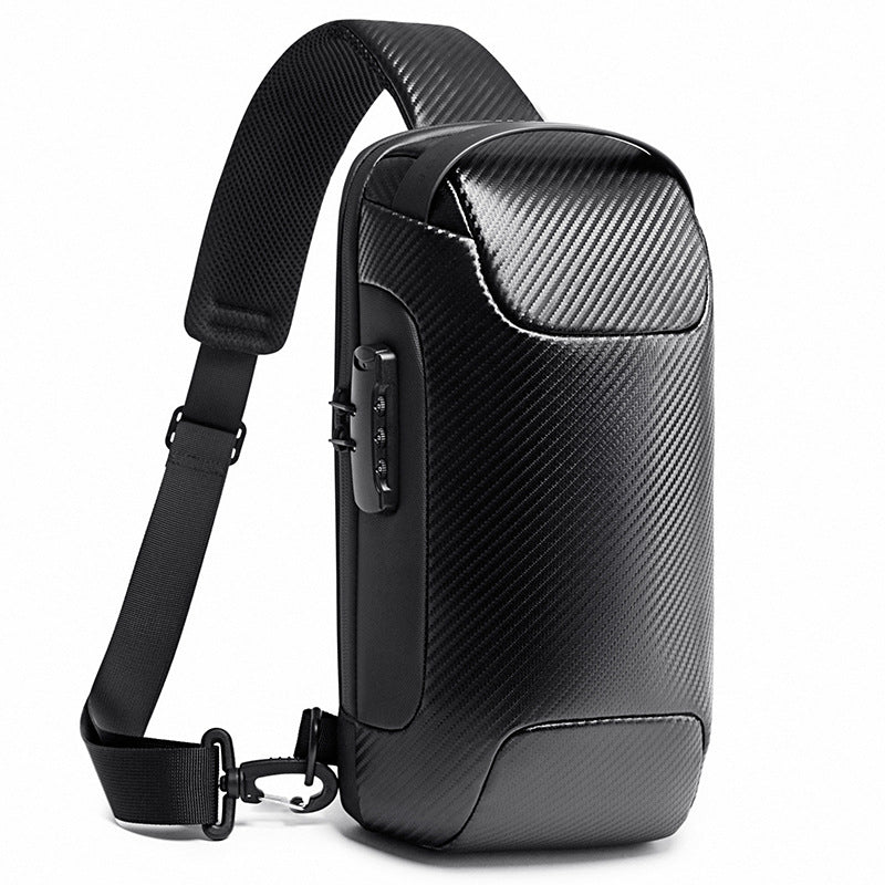 Men's Waterproof Carbon Brazing Crossbody Bag