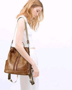 Fashionable Women's Textured Leather Backpack