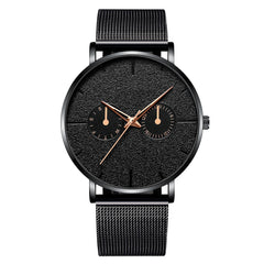 Men's Stylish Quartz Watch with Mesh Band