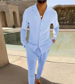 Men's Casual Lapel Suit Set