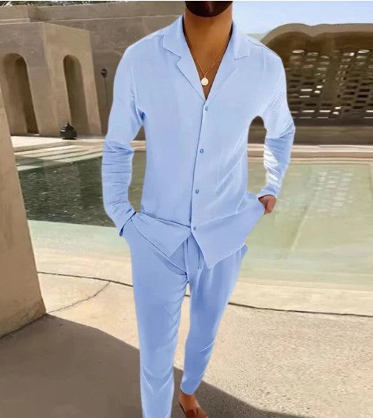 Men's Casual Lapel Suit Set