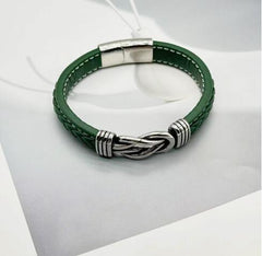 Titanium Steel Men's Leather Bracelet and Wristband