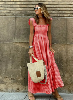 Women's Plaid Sling Dress