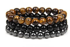 Men's Natural Stone Bead Bracelet