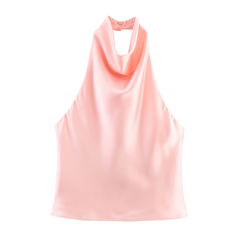 Satin Halter Neck Dress