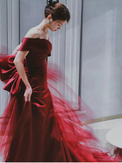 Wine Red Off-Shoulder Dress by TOAST Clothing