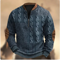 Men's 3D Printed Half-Zip Sweater
