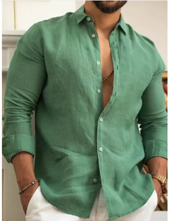 Men's Casual Cotton Linen Shirt