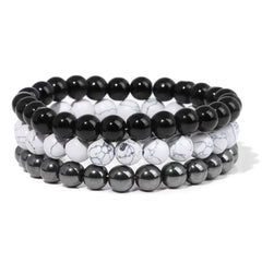 Men's Natural Stone Bead Bracelet