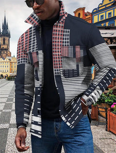 3D Printed Men's Lapel Fashion Jacket