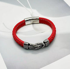 Titanium Steel Men's Leather Bracelet and Wristband