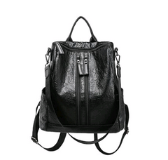 Fashionable Women's Textured Leather Backpack