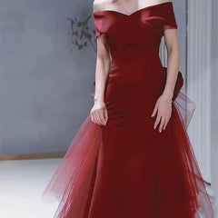 Wine Red Off-Shoulder Dress by TOAST Clothing