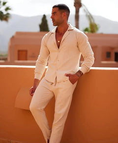 Men's Casual Lapel Suit Set