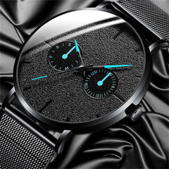 Men's Stylish Quartz Watch with Mesh Band