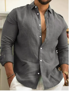 Men's Casual Cotton Linen Shirt