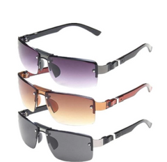 Men's Metal Sports Sunglasses with Windproof Design
