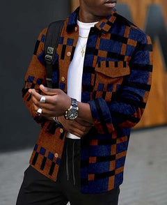 3D Printed Men's Lapel Fashion Jacket