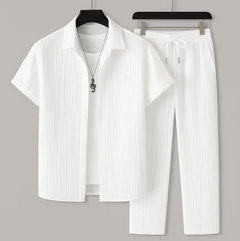 Men's Striped Summer Shirt Suit