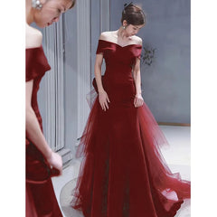 Wine Red Off-Shoulder Dress by TOAST Clothing