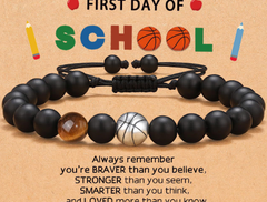 Men's Football Beaded Woven Bracelet