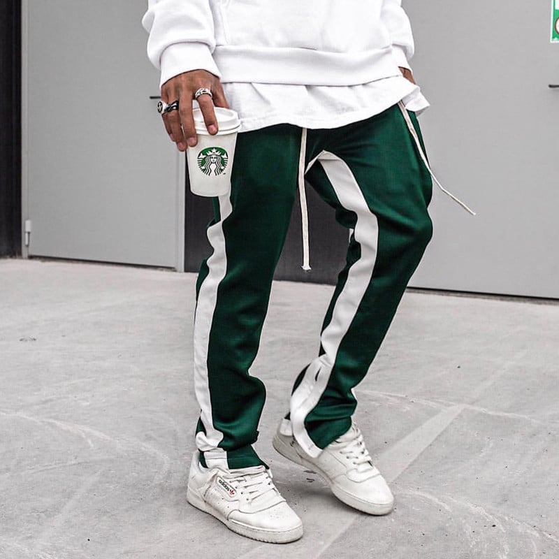 Men's Trendy Fitness Trousers with Zipper Pockets