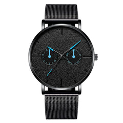 Men's Stylish Quartz Watch with Mesh Band