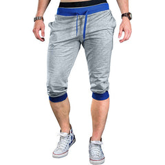 Men's Casual Cropped Trousers with Drawstring